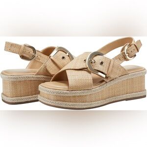 MARC FISHER- NWT  RENDA platform rafia espadrille